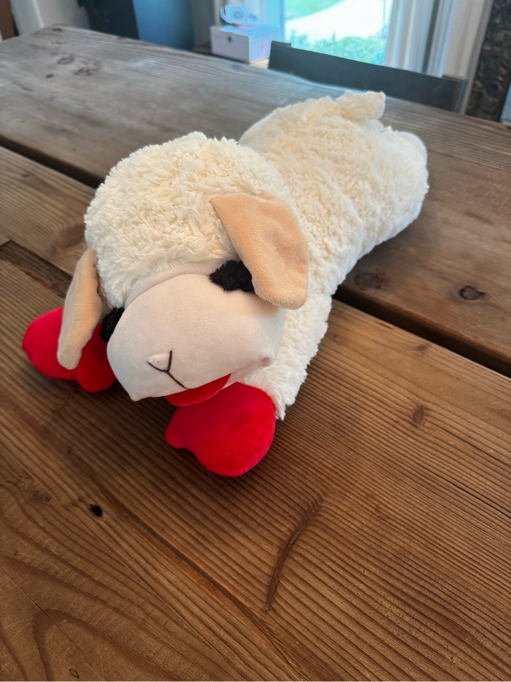 Plush Lamb Chop Plush  with Red Hooves that have sweekers - Brand is Lamb Chop
